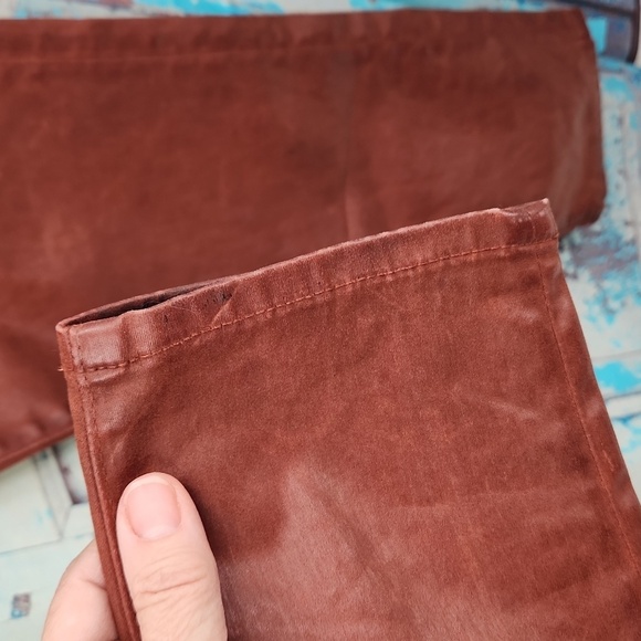 AG Farrah High Rise Ankle Skinny Coated Leatherette Jean, Rich Crimson - Picture 5 of 9